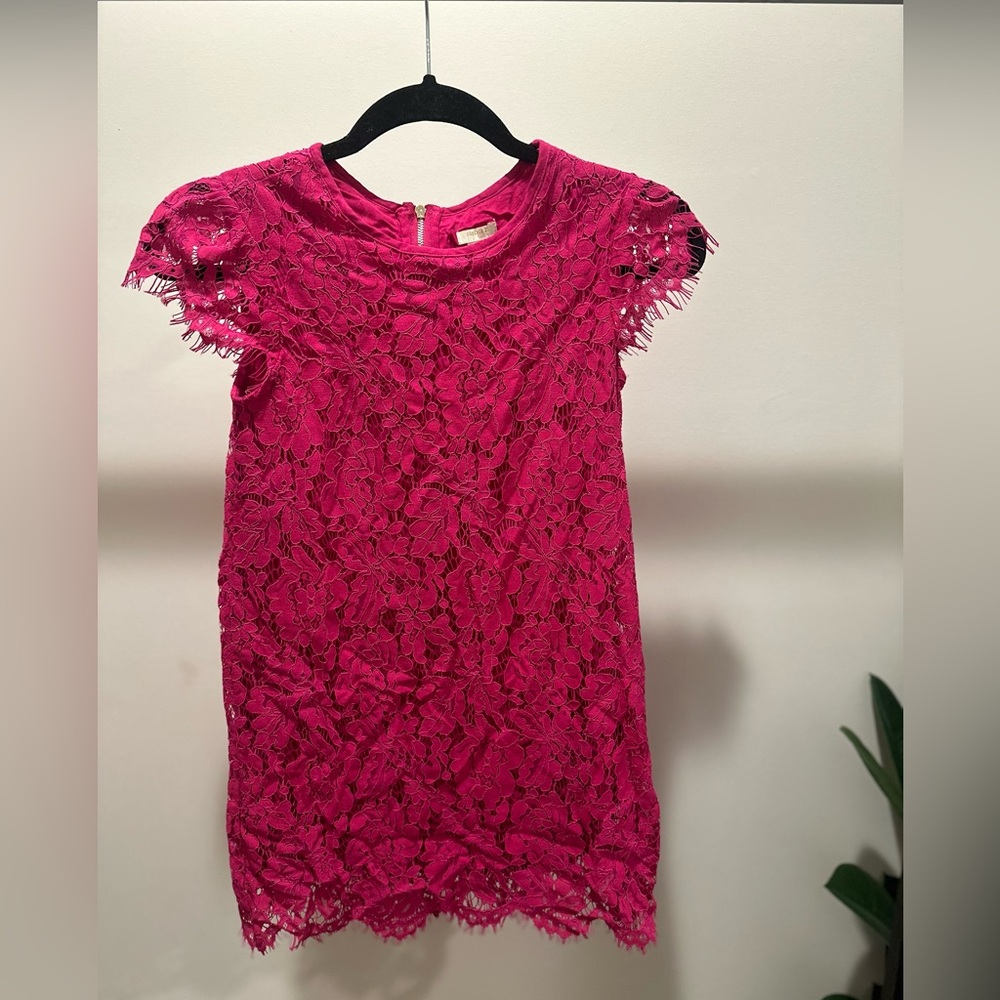 Forever 21 Girls Pink Lace Dress